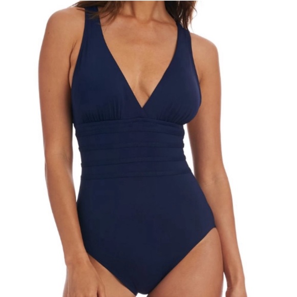 La Blanca Island Goddess Multi-Strap Cross Back OnePiece Size 10 New